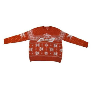 Budweiser Red Ugly Christmas Sweater Mens Size XL